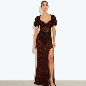 Rat and Boa Magnolia Floral Dress